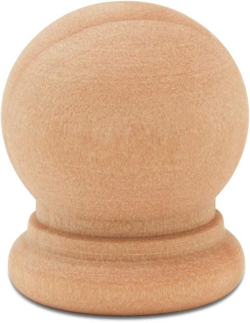 Wood Finials, 3/4 Inch Tall with 1/4 Inch Hole, Unfinished Wood Caps for Crafts and DIY, Pack of 100 by Woodpeckers