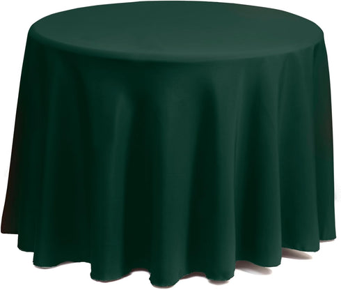 Gee Di Moda Round Tablecloth - 70 Inch Hunter Green Table Cloth for 24 to 48 Inch Round Tables - Heavy Duty Washable