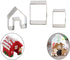 SIENON 3D Gingerbread House Cookie Cutter Set, 3pcs Stainless Steel Mini Christmas Kit, DIY Baking Tools