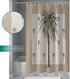 Palm Tree Shower Curtain Set with Hook, 36" x 72", Tropical Beach Plant Leaves, Waterproof Bath Curtains