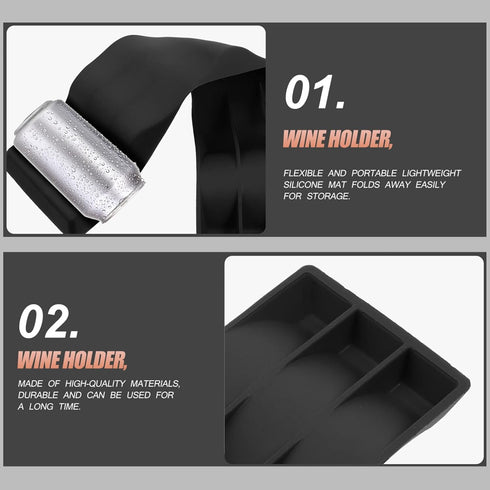 Luxshiny European Style Wine Racks | Countertop Wine Bottle Display Mat | Black Wine Holders Storage Organizer for