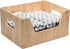 MobileVision Bamboo Storage Box, Open Front Stackable Bin Organizer for Kitchen Pantries, 12 x 9 x 6 inches