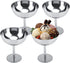 Hapivida Ice Cream Cup, 4Pcs Stainless Steel Serving Dessert Bowls Cups Sauce