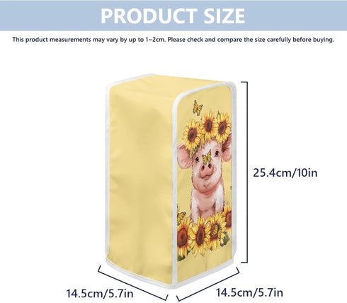Sunflower Pig Can Opener Dust Cover, Stain Resistant Home Decor for Electric Automatic Can Openers