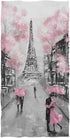 Naanle Beautiful Street View of Paris Eiffel Tower Painting Print Soft Guest Hand Towels for Bathroom, Hotel, Gym