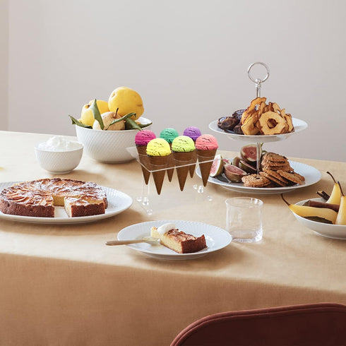 Ailelan Cone Display Stand, Clear Acrylic Ice Cream Cone Holders for Parties, Weddings, Buffets (6 Holes)
