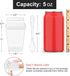 50 Pack 5 oz Qeirudu Dessert Cups with High Lids and Spoons, Mini Plastic Yogurt Parfait Cups Square Party Serving Cup