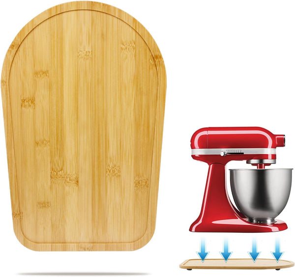 Bamboo Mixer Slider Mat for KitchenAid 4.5-5 Qt Stand Mixer - Appliance Sliding Tray for Artisan Kitchen Countertop