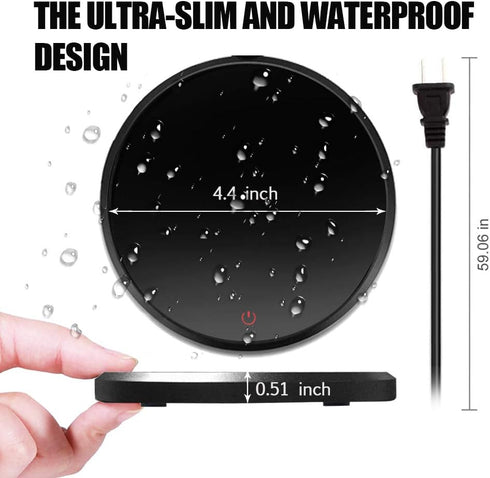 Coffee Mug Warmer, KRGMNHR Auto-Shutoff Cup Warmer, Electric Beverage Heating Plate for Home Office