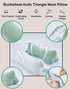 15 5 Inches Breathable Buckwheat Cervical Neck Support Pillow, Triangle Pillows for Neck Pain Relief, Adjustable Height