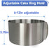 Cake Ring Mold Set, Adjustable Stainless Steel Pastry Ring 6-12 Inch with 4-Inch Cake Collar for Baking, Cake Decorating
