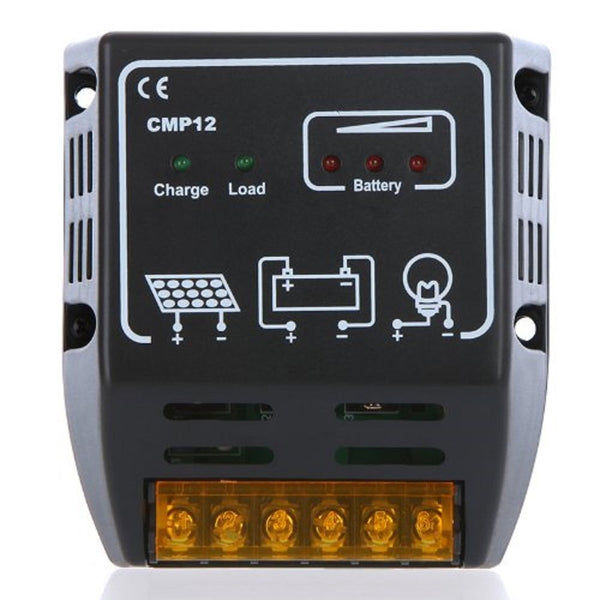 yueton 10a Solar Charge Controller, 12v/24v Solar Panel Battery Regulator for Safe Protection