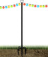 Queension 10FT Plug Floor String Light Poles for Outdoor String Lights for Garden,