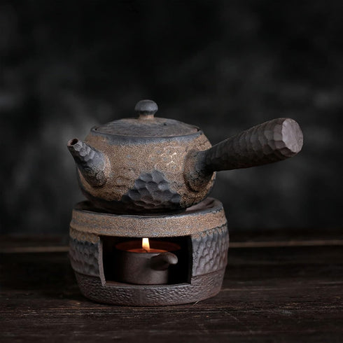 Hemoton Ceramic Tea Warmer, Teapot Warmer Candle Stand for Heating Tea