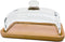 butter dish with lid, glass airtight lid keeps butter soft, for countertop