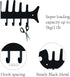 CREATCABIN Fishbone Key Holder Hanger, Towel Rack Organizer with 6 Hooks, Wall Mounted for Bathroom Kitchen