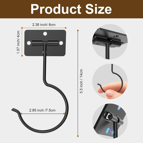 Rimaaiae 2 Packs Counter Under Cabinet Banana Hooks, Foldable Magnetic Banana Holder with Strong Self-Adhesive & Screws