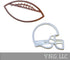 Football and Helmet Team Sport Athletics Game Day Set of 2 Cookie Cutters Made in USA PR1540