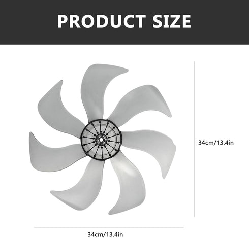 LIFKOME 7 Leaves Fan Blades 13.4 Inch Floor Fan Blades Electric Fan Blades Table Fan Blades Pedestal Fan Blades Fan Accessories 340mm