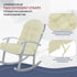 44x19x4in Adirondack Chair Cushion,Outdoor Waterproof Rocking Chair Cushion Beige Non-Slip High Back Patio Chair