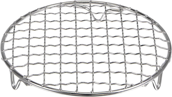Round Cooking Rack 6-inch, 201 Stainless Steel Barbecue Grill Net with 20mm Legs for Baking Steaming