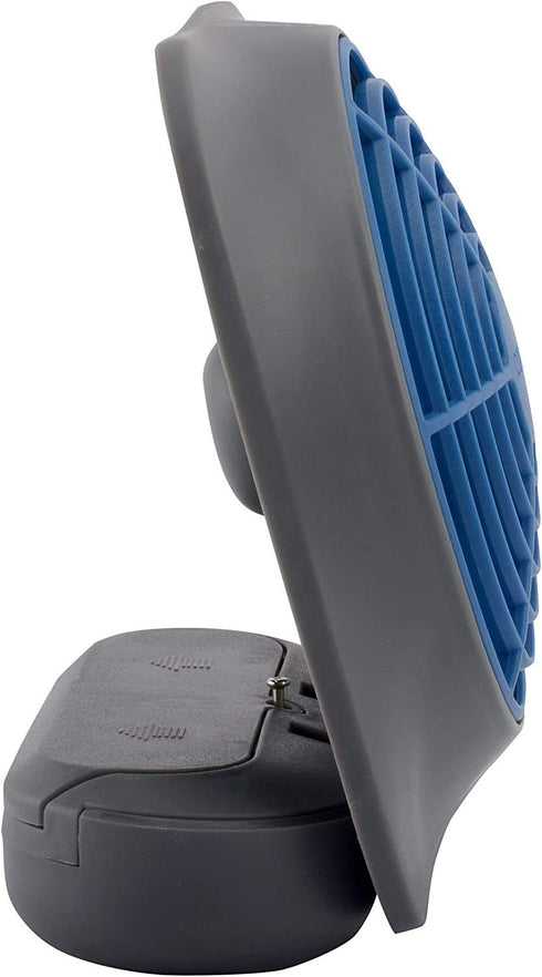 Treva 5 Inch Battery Powered Fan - Portable Desk Fan with Compact Folding & Tilt Design, Dark Blue