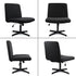 Armless Criss Cross Office Desk Chair Cover Slipcover, Stretch Removable Protector for Accent Mid Back Swivel Chair