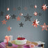 Decor365 Glitter Black Rose Gold Star Garland Twinkle Little Star Party Decoration Hanging Decor Backdrop Banner
