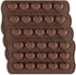homEdge 15-Cavity Dimpled Heart Shape Chocolate Mold, Silicone for Gummy and Candy