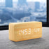OCT17 Wooden Digital Alarm Clock - Multi-Function LED with USB Power Supply, Voice Control, Timer