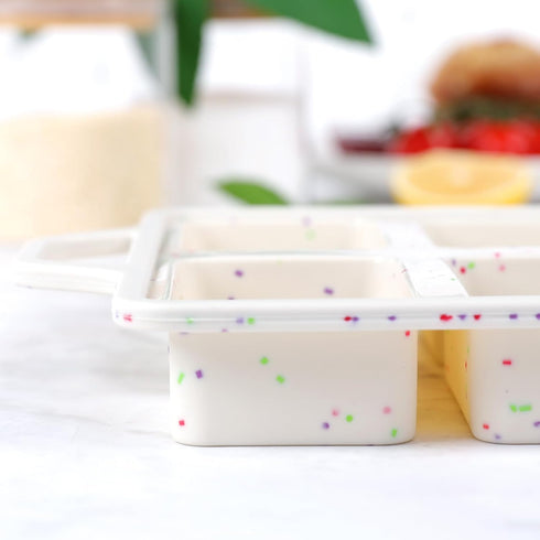 Silicone Mini Loaf Pans with Metal Reinforced Frame - 2 Pack Non-stick Baking Pan for 8-Cavity Tiny Banana Bread