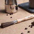 Coffee Grinder Cleaning Brush - Espresso Maker/Machine Cleaner Tool for Home Kitchen Barista - Beechwood Wood Handle, Natural Boar Bristles, Leather Hanging Loop, 8" by Merryseason
