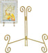 12 Inch Gold Plate Stand, Collapsible Iron Display Holder, Folding Easel for Photo, Pictures, Decorative Plate and