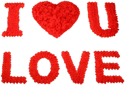 CODE FLORIST 2200 PCS Red Silk Rose Petals for Wedding Flower Decoration