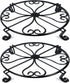 NSYOOMH 2 pack 10" 12" Rustproof Black Metal Plant Stands Heavy Duty
