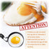 COTEY Large 3.5" Nonstick Egg Rings, Set of 4, Round Crumpet Ring Mold for Cooking
