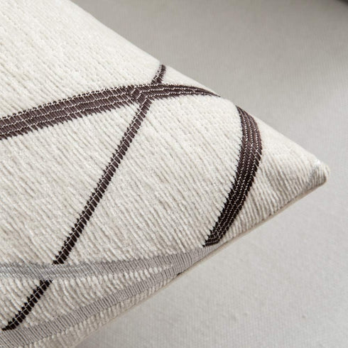 MIULEE Pack of 2 Decorative Throw Pillow Covers, Cute Woven Textured Chenille, 18 x 18 Inch, Beige