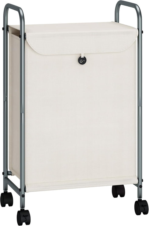 STORAGE MANIAC Rolling Laundry Hamper, Laundry Basket with Lockable Wheels, Clothes Sorter