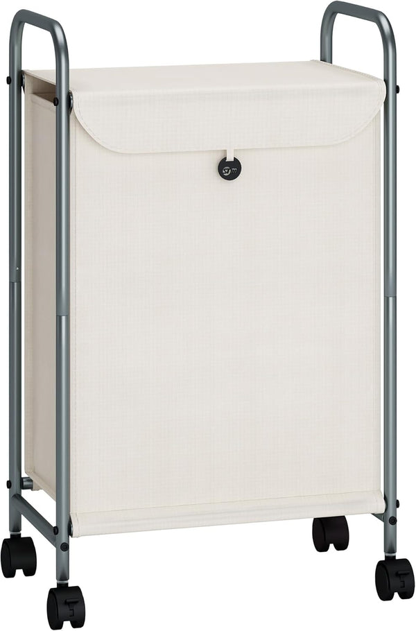STORAGE MANIAC Rolling Laundry Hamper, Laundry Basket with Lockable Wheels, Clothes Sorter