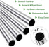 Vinaco Stainless Steel Smoothie Straws, 0.4'' Extra Wide Reusable Metal Drinking Straws, Set of 4 with Cleaning Brush