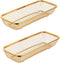 Kitchen Drawer Organizer, BuyGo Stainless Steel Storage Container, Gold Metal Cabinet Storage Basket, Pack of 2
