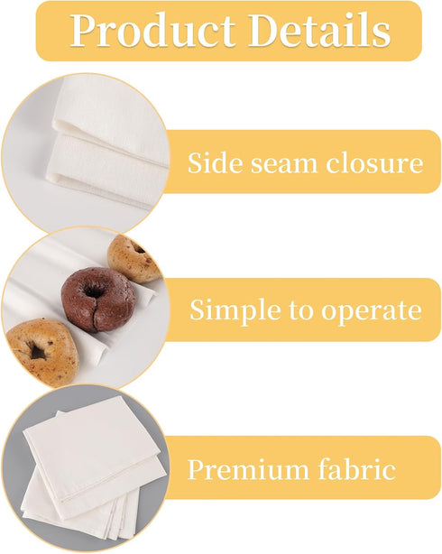 2Pcs Bread Towels for Baking, 18x29 Inches Linen Cloth Flour Sack Towels for Sourdough, Dough, Baguettes, Homemade Bread