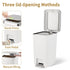 3 2.6 Small Bathroom Trash Can with Lid and Rolls Trash Bags, Step Pedal Wastebasket Plastic Garbage Can with Pop-Up