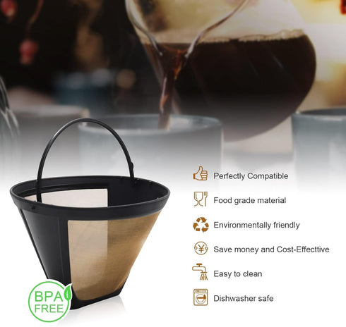 Reusable Coffee Filter for Ninja Dual Brew Coffee Maker, 3 Pack K Cup Pods and 2 Pack Filter for Ninja CFP301