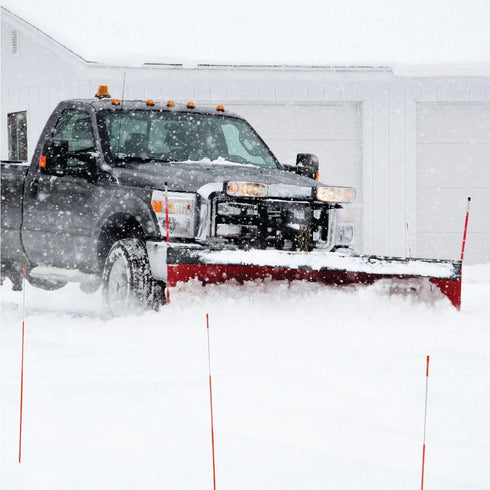 Pack 25 48 inches, 5/16 inch The ROP Shop of Driveway Markers, Rods, Stakes, Snow Poles, Orange Reflective Fiberglass