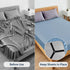 Bed Sheet Holder Straps, Adjustable Stretch Fasteners for Fitted Bed Sheet Holder Grippers Clip, 2pcs/Set Black