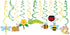 30Ct Spring Summer Insects Hanging Swirl Decorations, Themed Birthday Party Supplies