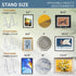 Plate Holder Easel Display Stand, 4.5 Inch Metal Stands for Display, Silver Iron Easels for Pictures