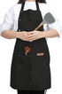Kitchen Cooking Apron for Women Men with Big Pockets, Waterproof Canvas Aprons for Server Pottery Painting Chef