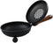 Black Iron Incense Burner with Wooden Handle and Folding Lid Premium 4.72-Inch